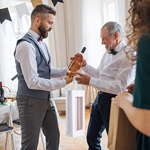 Papier durable environnemental d'emballage de papier de vin d'emballage de boîte de couleur de luxe de brun 3