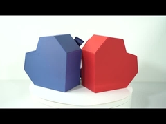 Boîte de papier l'épousant de luxe de carton de boîte-cadeau de vente de boîte faite sur commande chaude d'emballage avec le ruban