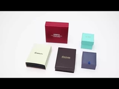 Boîte d'emballage de bijoux en cuir en PU Conception de logo personnalisé 2 en 1 en gros