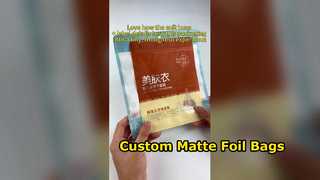 Sacs OPP personnalisés, emballage en aluminium laminé mat