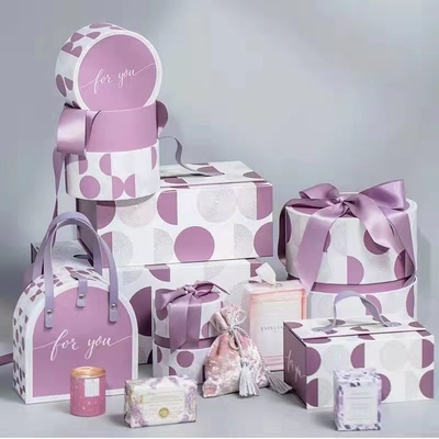 OEM Merci Boîte de cadeau en papier Polkadot Carton Boîte d'emballage cadeau pour le parfum