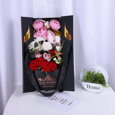 La fleur vide noire de carton de valentines enferme dans une boîte l'OEM en gros