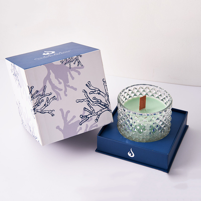 Boîte à bougies cadeau personnalisé en carton blanc rigide Logo de luxe imprimé