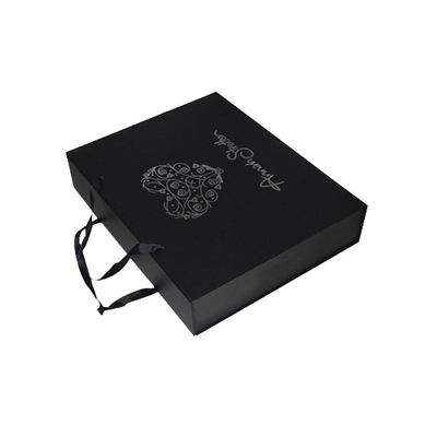 Boîte-cadeau pliable se pliant de Carboard de noir de boîte d'emballage de cadeau avec le couvercle magnétique