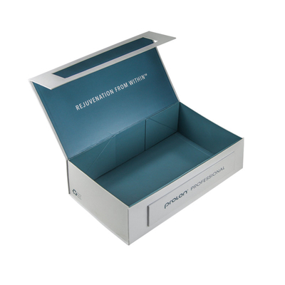 Annonce magnétique pliée de boîte-cadeau du carton 1200g avec le style de livre de fermeture de ruban