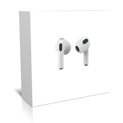 Airpods blancs faits sur commande de carton empaquetant des boîtes pour les écouteurs sans fil d'Earbuds