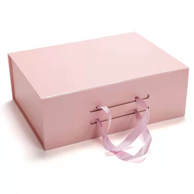Boîte-cadeau de papier spécial de empaquetage de boîte de pliage de carton d'habillement avec la poignée