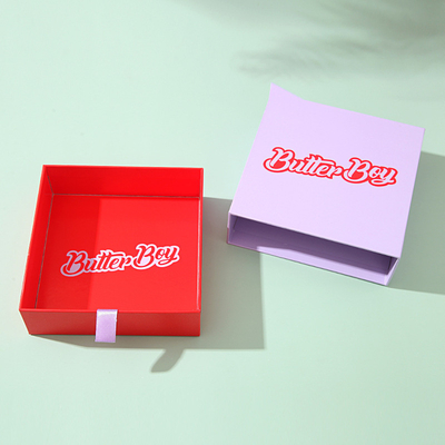 boîte de papier de luxe de tiroir de Partone CMYK pour le cadeau de collier de bijoux