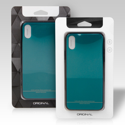 Caisse à logo personnalisé de luxe boîte d'emballage pour téléphone portable rigide avec crochet