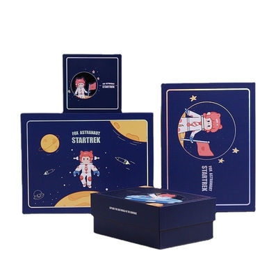 Vente en gros de bijoux de dessins animés bleus Boîtes cadeaux cosmétiques écharpe Boîte de rangement