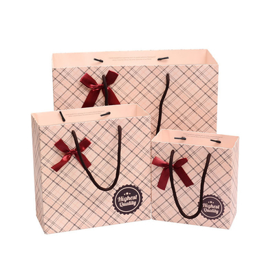 Sac créatif de cadeau d'affaires de plaid d'impression offset pour des bijoux