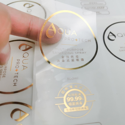 Étiquettes d'emballage autoadhésif transparentes et numériques en cristal