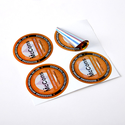 Impression offset ronde de couleur de Labelsr CMYK 4 d'autocollant d'affaires faites sur commande
