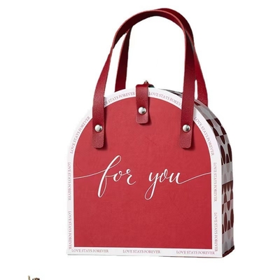 Couleur rouge de Dot Cardboard Gift Packaging Box de polka pour épouser la sucrerie
