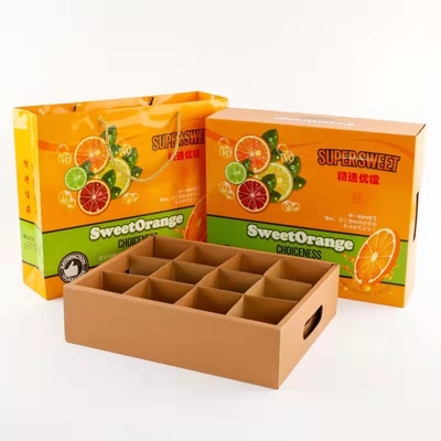 Conception unique faite main colorée de boîte d'emballage de cadeau de carton de fruit