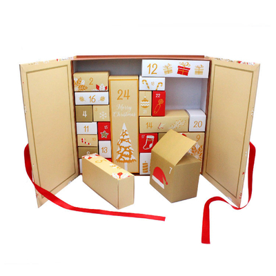 Boîte d'emballage en carton simple Cadeau de Noël Calendrier de l'Avent Surprise Boîte vide