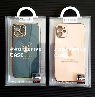 Boîte en papier d'emballage transparent en PVC avec logo personnalisé Boîte d'emballage de boîtier de téléphone