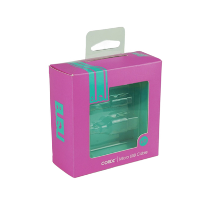 boîtes en carton personnalisées ligne de charge de données boîtes câble usb avec crochet