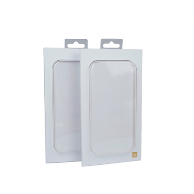 Boîtes d'emballage de boîtes de téléphone imprimées sur mesure Boîtes de papier en carton blanc avec fenêtre