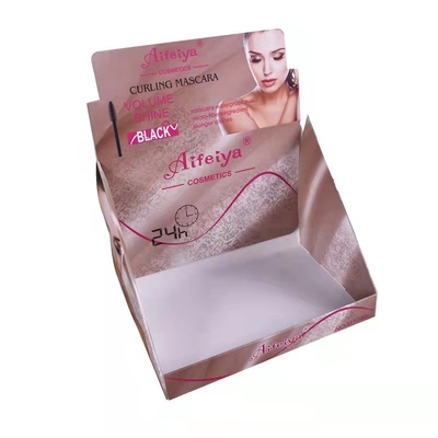 Produit cosmétique sur mesure PDQ Carton Display Stand Display Shelf CMYK Couleur OEM