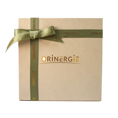 Custom Foldable Cardboard Gift Box Packaging With Ribbon Rigid