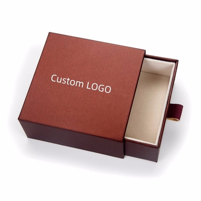 Boîte cadeau en carton sur mesure Boîte de tiroir Boîte de collier Bracelet Anneaux bijoux Boîtes d'emballage de montres