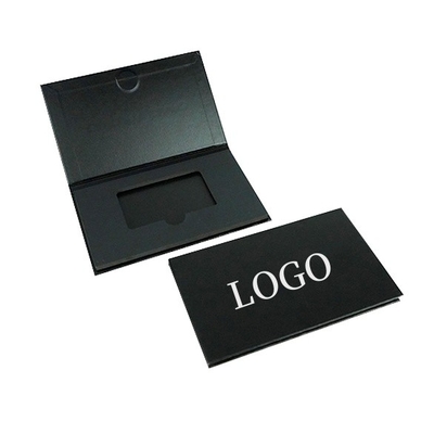 Boîte de cartes en papier noir de luxe Emballage Rigoureux sur mesure Livre d'affaires Crédit de mariage Boîte de cartes-cadeaux