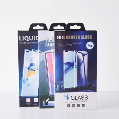 Boîte de protection de l'écran en verre trempé pour téléphone portable pleine courbure avec logo personnalisé