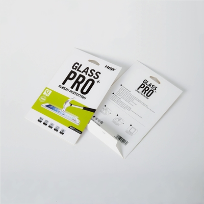 Boîte d'emballage de papier à base de film d'impression personnalisé pour téléphone portable Protecteur d'écran en verre trempé