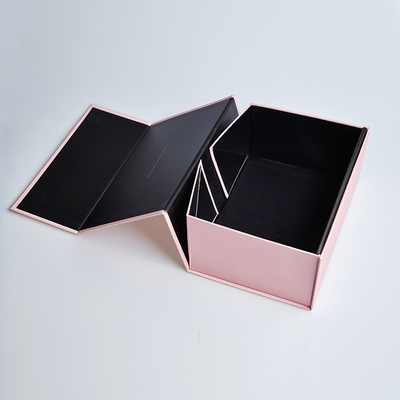 quality Boîte à fermeture magnétique pliable en carton rose noir sur mesure Boîte cadeau en carton factory