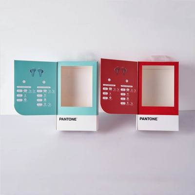 Boîtes en papier électronique à logo personnalisé pour écouteurs boîte d'emballage avec PVC Wind