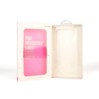 Boîte d'emballage de boîtier de téléphone portable avec accrochage et taille personnalisée Accepté accessoires en PVC