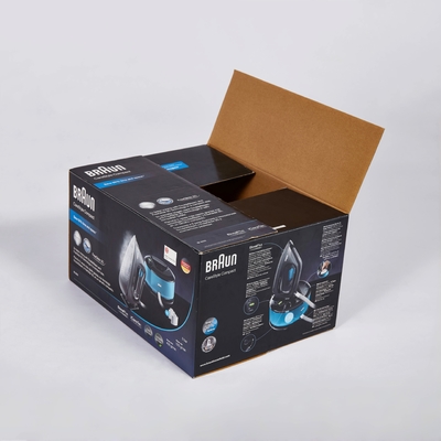 Boîte d'emballage en papier ondulé pliable de grande taille pour machine à fer