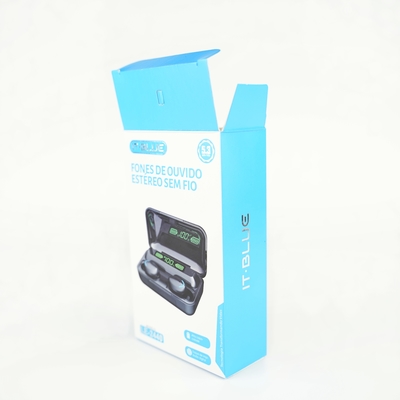 Logo personnalisé boîtes cadeaux en papier pliables petites boîtes sans fil Bluetooth boîte d'emballage écouteurs