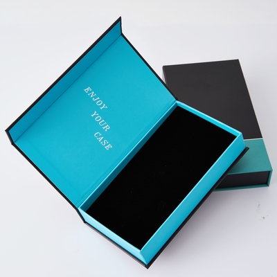 Coffret de téléphone portable à flip magnétique de luxe sur mesure boîte de fermeture papier emballage cadeau boîte de téléphone mousse
