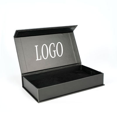Boîtes de papier en carton noir magnétique personnalisé boîte d'emballage de boîtier de téléphone avec logo