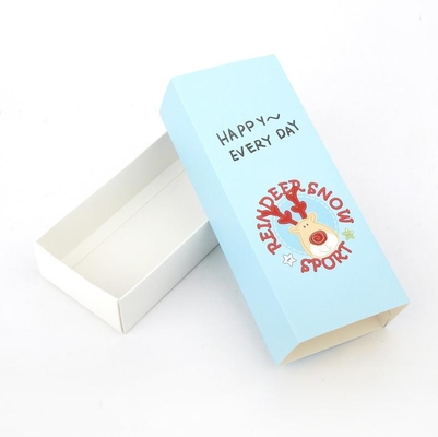 Impression personnalisée de dessins animés boîte coulissante de tiroir boîte cadeau en carton pour paquet de chaussettes pour enfants