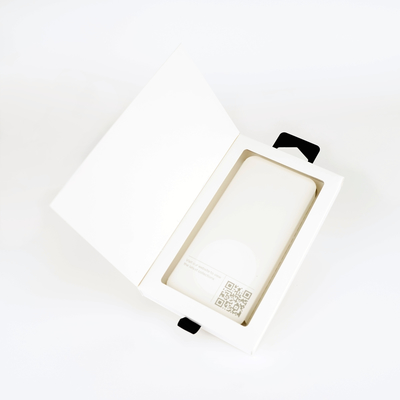 Boîte personnalisée avec logo Emballage en carton de luxe Boîte cadeau avec tiroir vitré Boîte pour étui de téléphone portable