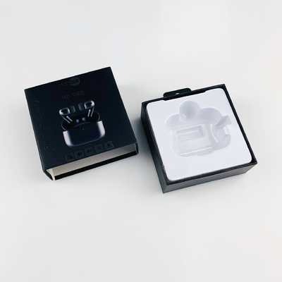 Boîte d'écouteurs Bluetooth ODM TWS en relief casque sans fil Boîte d'emballage avec crochets et plateau à ampoules pour Airpods