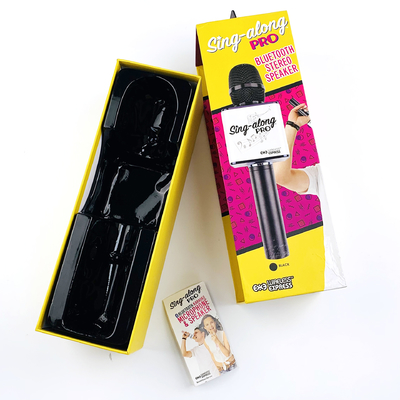 Boîte à couleurs personnalisée de nouvelle conception Boîte d'emballage en papier avec plateau à ampoules pour microphone sans fil