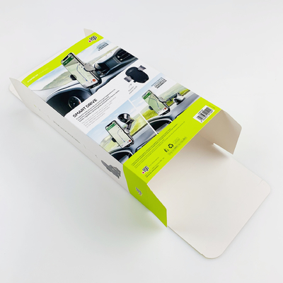 Boîte de papier pliable sur mesure avec crochets boîte cadeau support de téléphone portable boîte d'accessoires de téléphone boîte pour porte-téléphone de voiture emballage