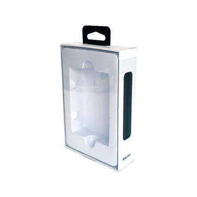 Logo personnalisé Détachable PVC Banque de puissance de fenêtre transparente Carton boîte cadeau pour l' emballage électronique Boîtes en papier