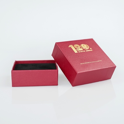 Boîte en papier spéciale personnalisée avec plateau intérieur en velours, carton rigide, mini emballage de bijoux, boîte cadeau avec logo