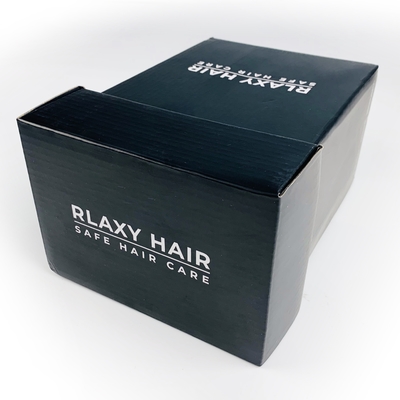 Boîtes d'emballage noires personnalisées Boîtes cadeaux en carton ondulé rigide rigide pour les produits de soins capillaires Emballage