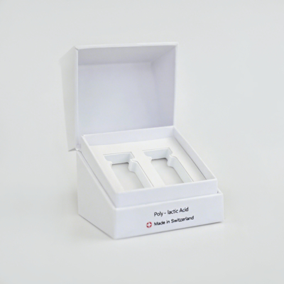 Biodegradable High End Clamshell Packaging Box cosmetic boxes with EVA tray for skin care serum