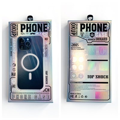 En stock Laser argent tiroir carton boîte d'emballage téléphone portable boîte de coffre avec plateau à ampoules pour iphone 16 promax