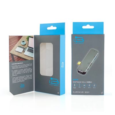 Boîtes pliables avec Logo personnalisé pour produits, boîtes d'emballage à mémoire de forme, boîtes d'emballage en papier et carton électronique avec fenêtre PVC/PET