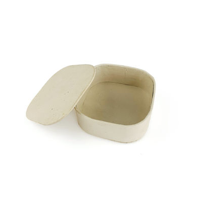 Emballage de boîte-cadeau de bijoux en papier Kraft gaufré de texture de lin écologique personnalisé avec couvercle pour ensemble cadeau de bijoux