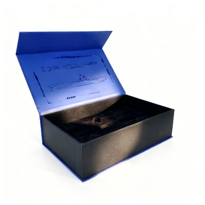 Boîte cadeau en 3D en relief magnétique en forme de flip, imprimée avec logo personnalisé, boîte d'emballage, boîte souvenir avec insert EVA